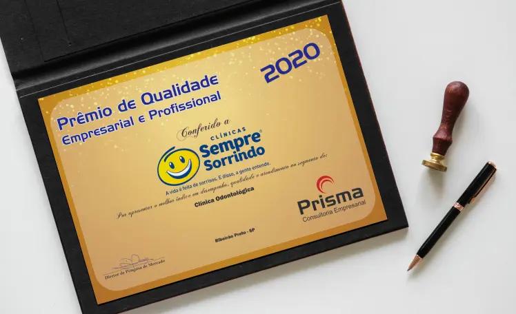 foto do certificado de ganhador do prêmio